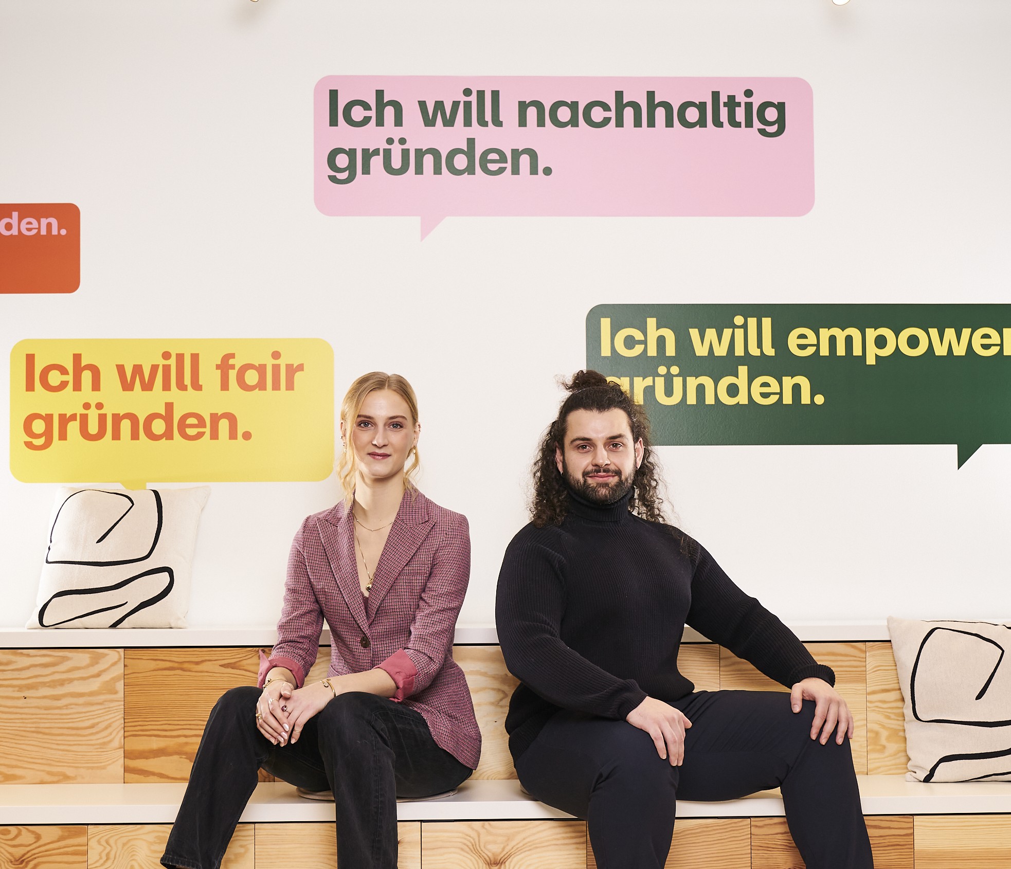 Julia Bonke und Ben Müller von Learnfortomorrow